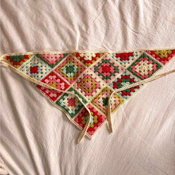 NWOT Crochet Granny Square Headpiece / Bandana – Boho Festival Style - Picture 1 of 4